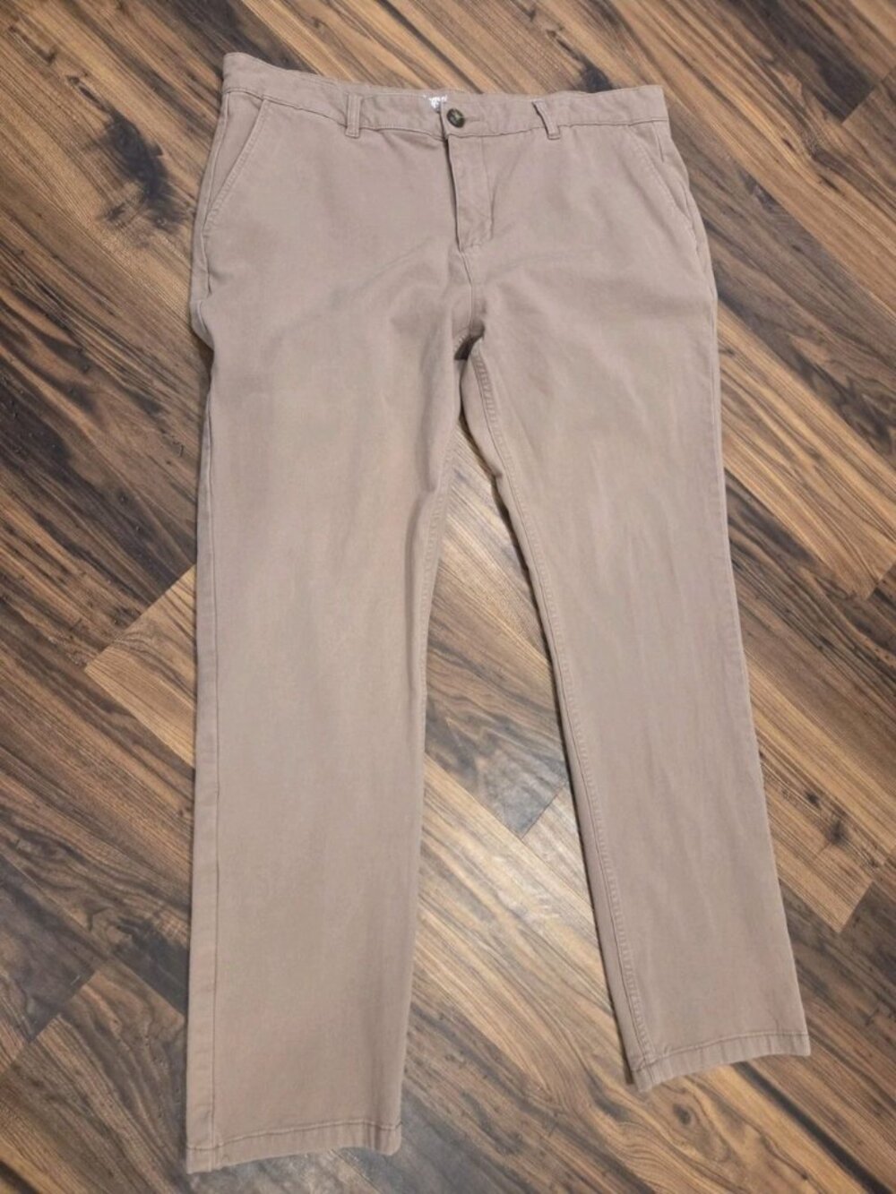 Mugsy Belmonts Chinos Khaki Tan Stretch Mens Pants 40x32 39x30 Actual Comfort